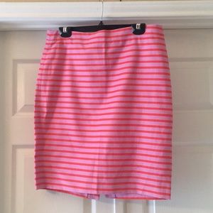 Pink and coral pencil skirt